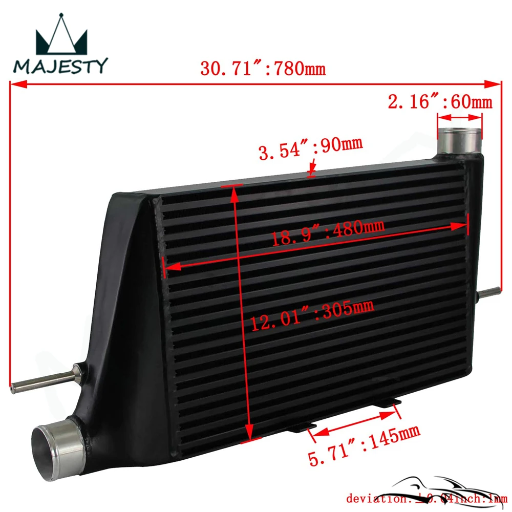 FMIC фронтальный интеркулер производительность Lancer Evolution EVO X 2008-2015 черный |