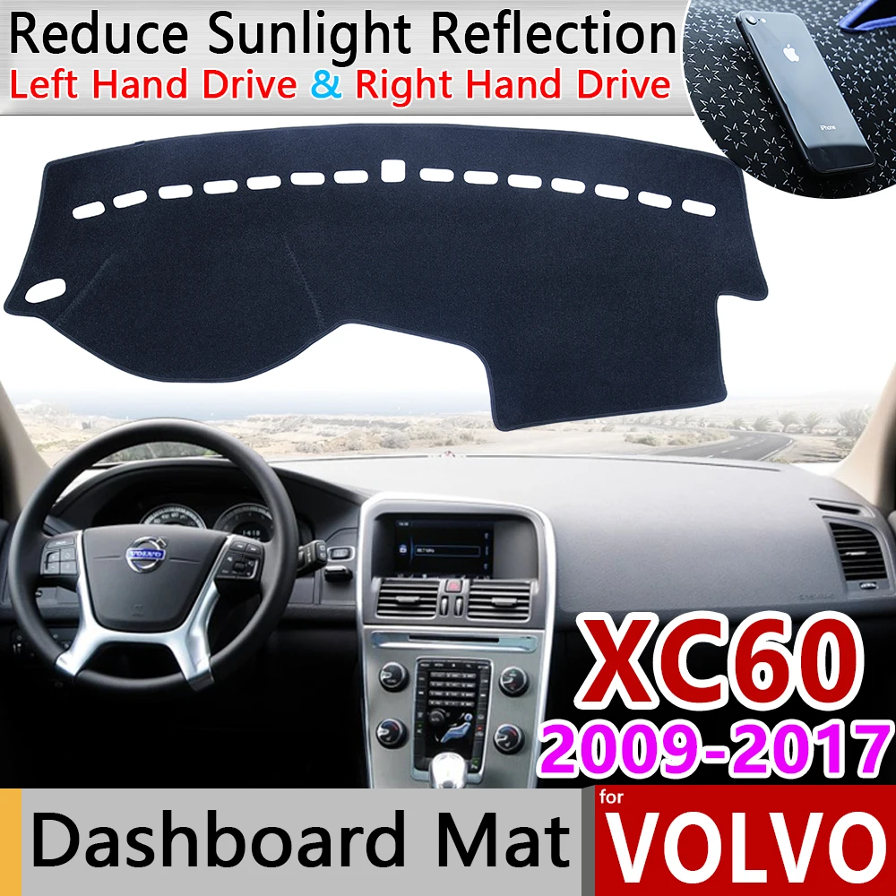Для VOLVO XC60 2009 2010 2011 2012 2013 2014 2015 2016 2017 Противоскользящий коврик для приборной панели