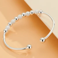 fashion romantic lovely nine turn pearl bracelet transfer wealth silver color bracelet charm women valentines day birthday gift