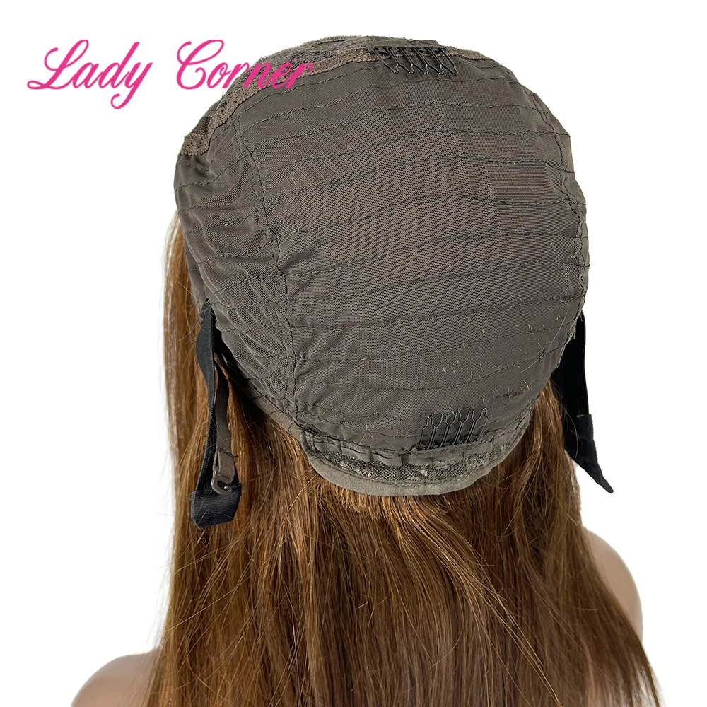 

Lady Corner Highlight Wig Brown Colored Human Hair Wigs 4X4 Ombre Straight Lace Front Wig Highlight Lace Front Human Hair Wigs