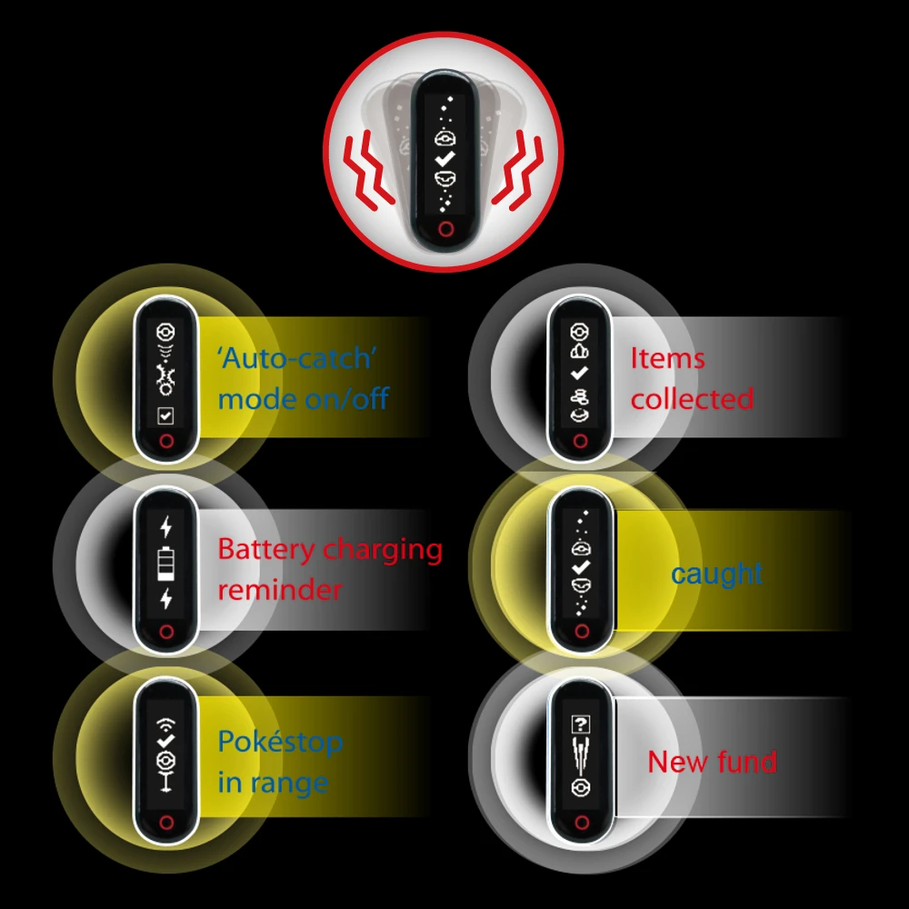2 шт./лот смарт-браслет Datel Go-Tcha Evolve Pocket Auto Catch для Bluetooth наручный браслет для Pokemon GO для IOS12/Android8.0