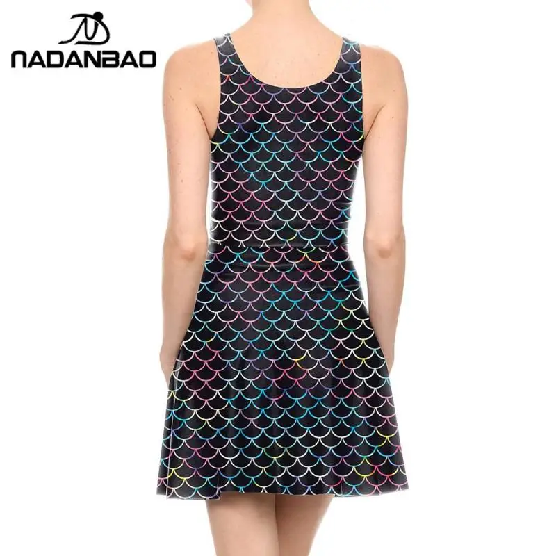 Женское плиссированное платье-русалка без рукавов с круглым вырезом | Женская