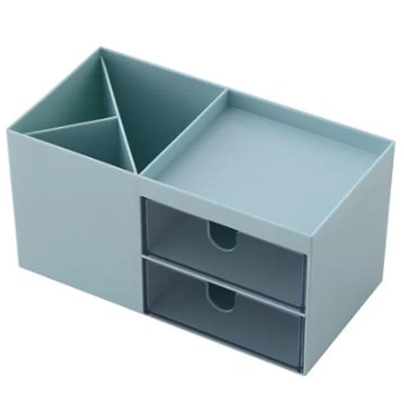 

Nordic Style Multifunctional Plastic Pen Holder Desk Organizer Cosmetic Storage Box Desktop Drawer Storage Organizer Sundries