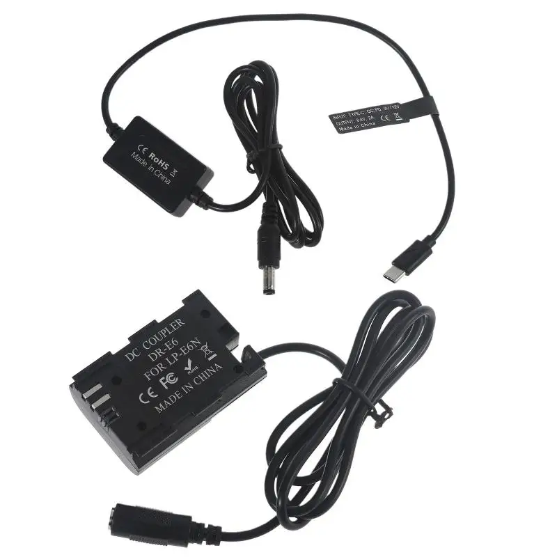 

Кабель питания для камеры EOS R5 R6 R 5D с разъемом Type-C на DR E6 DC