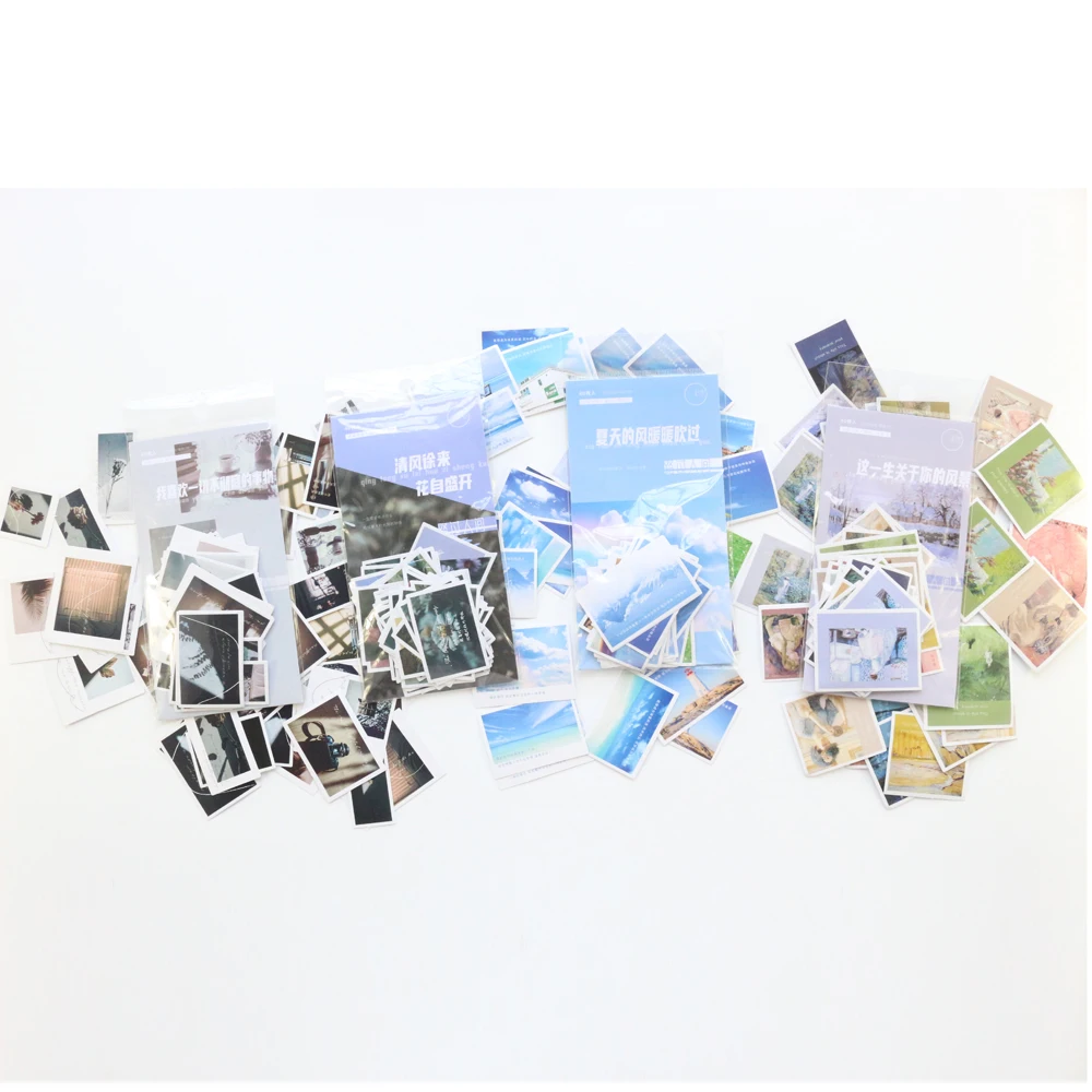 Domikee креативный декоративный пейзаж DIY дневник планировщик наклеек много