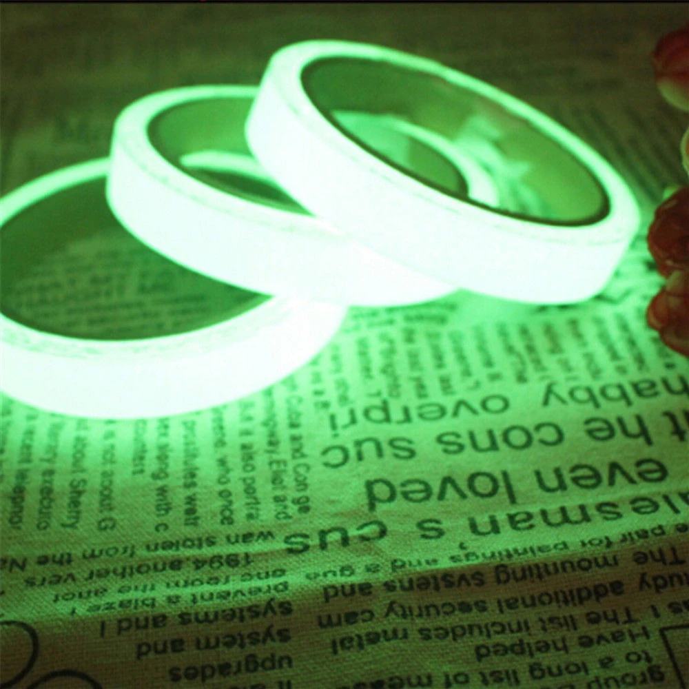 

DIY Self-adhesive Luminous Tape Glow In Dark Warning Tape Night Vision Car Stick 1 Roll 3m*10mm Removable Wall Sticker Glow