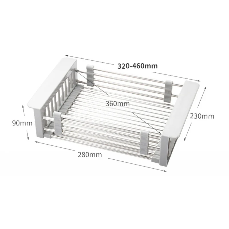 Регулируемая сливная корзина из нержавеющей стали сковорода для раковины