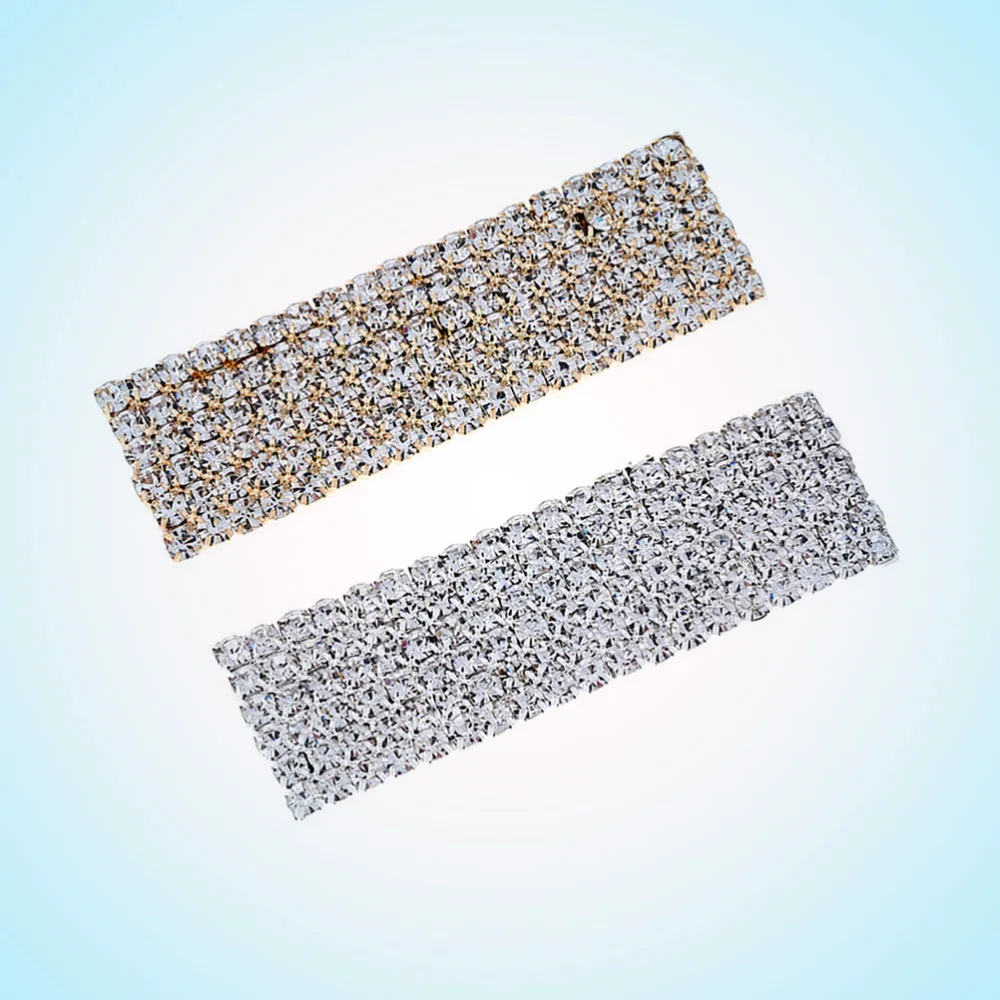

2pcs Diamond Hairpins Hair Clips Alloy Headdress Barrettes for Girls Ladies