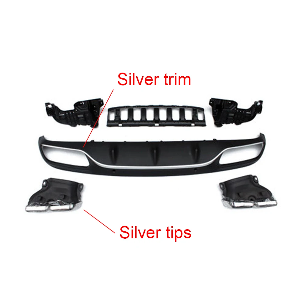 Диффузор заднего бампера для Mercedes Benz W204 спойлер 2 дверей C200 C300 C43 AMG 2014 - 2019 с