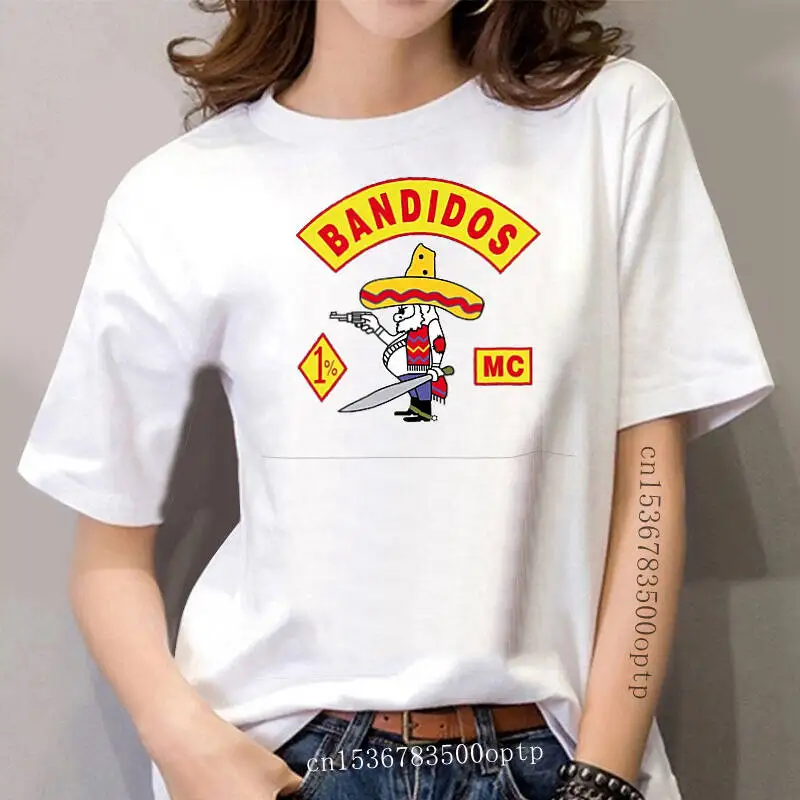 

Bandidos MC Black T-Shirt S-4XL Graphic Tee Cool Tops O Neck T Shirts for women