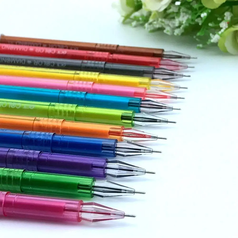 12 шт мультяшная Мода Корейская свежая звезда Алмазная цветная гелевая ручка с