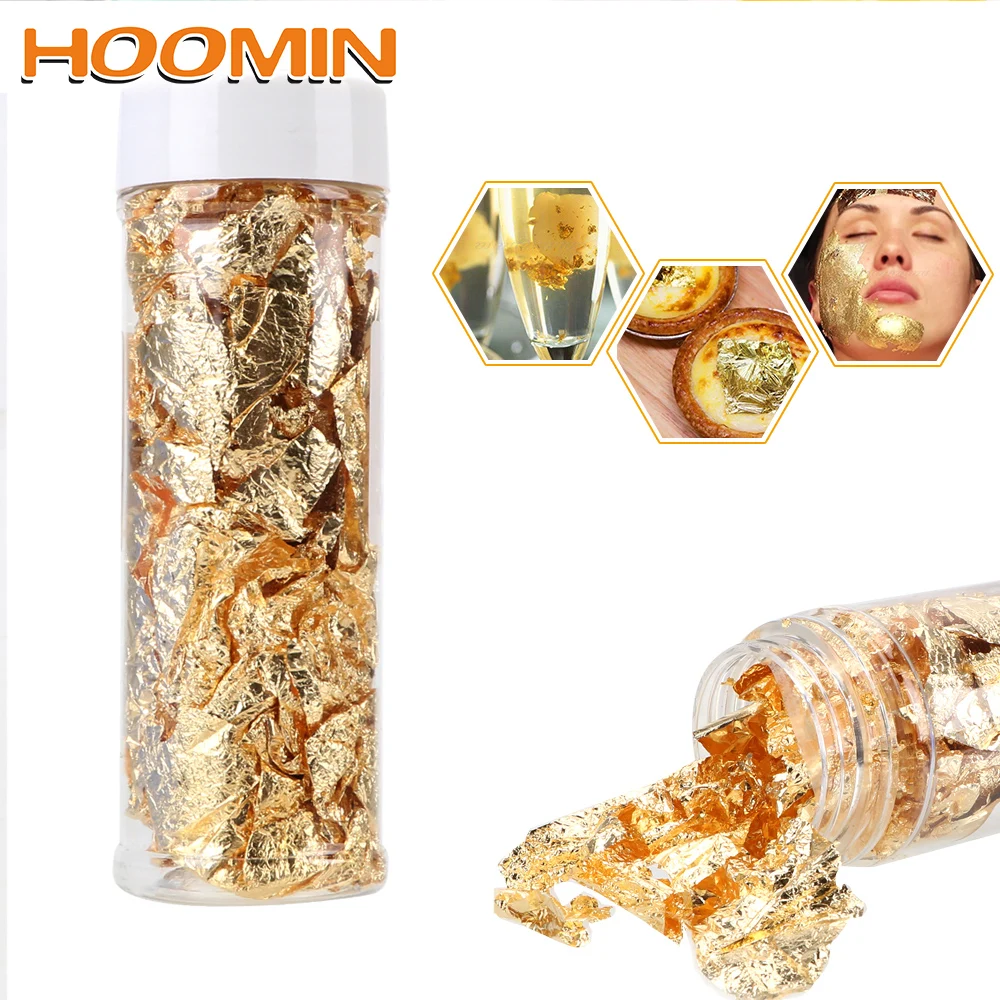 HOOMIN 2g For Cooking Dessert Cake Ice Cream Decoration Home Decoration Cake Decorating Supplies Gold Foil Leaf