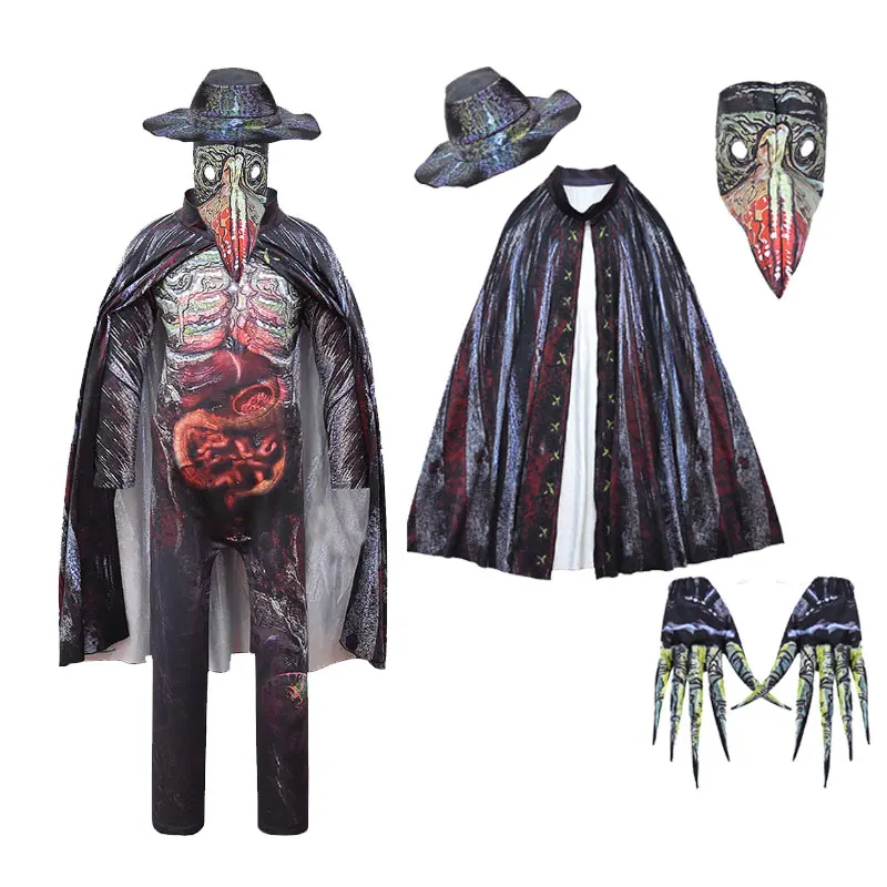 Детская одежда для Хэллоуина средневековый стимпанк доктор чума косплэй костюм