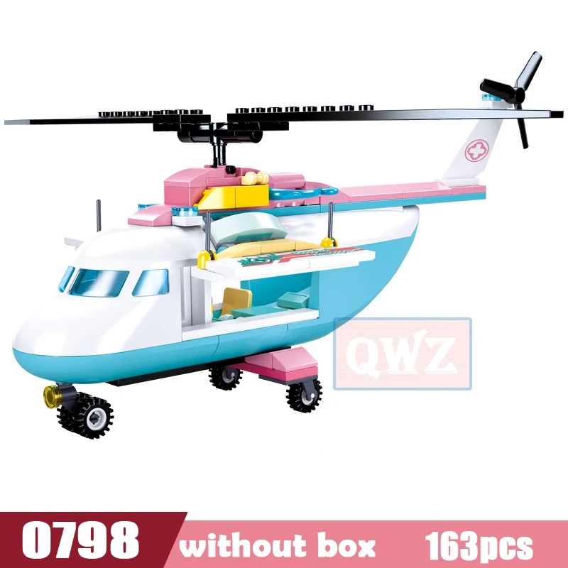 QWZ новые друзья девочка городской автомобиль строительные блоки сердцебиение