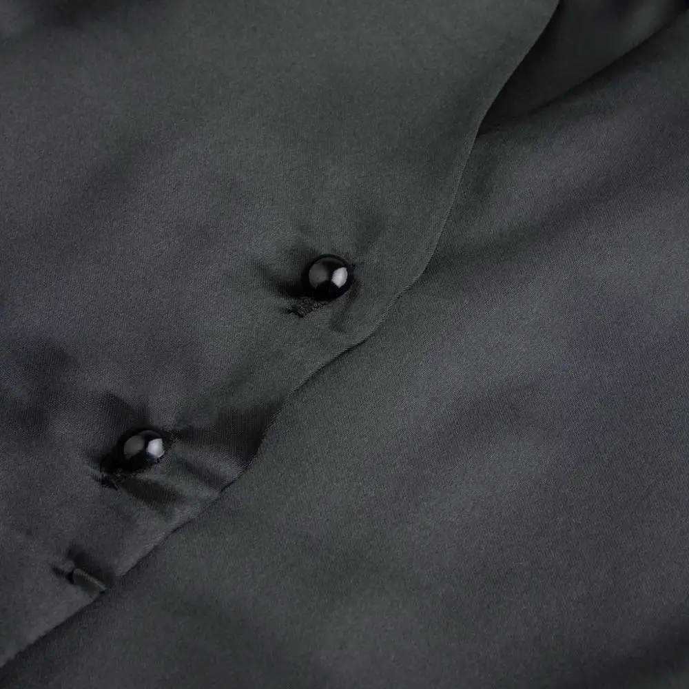 Женская шелковая блузка белая винтажная с длинным рукавом и v образным вырезом