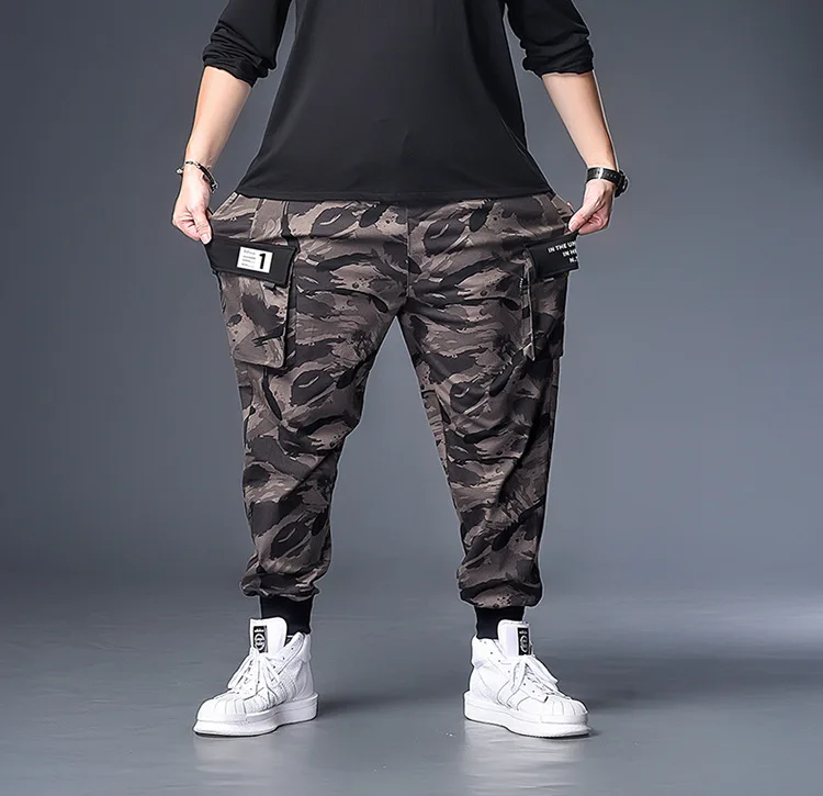 

Plus 7XL 6XL 5XL XXXXL Camouflage Splice joggers pants Men Camo Mens Cargo Pants Hip Hop Trousers Multi-pocket Cotton Military