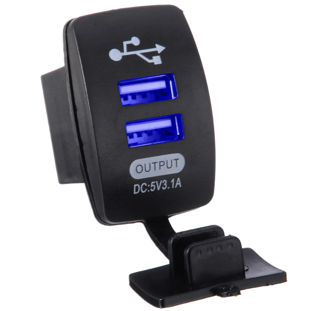 Универсальный светодиодный двойной порт 2 USB 3.1A автомобильное зарядное