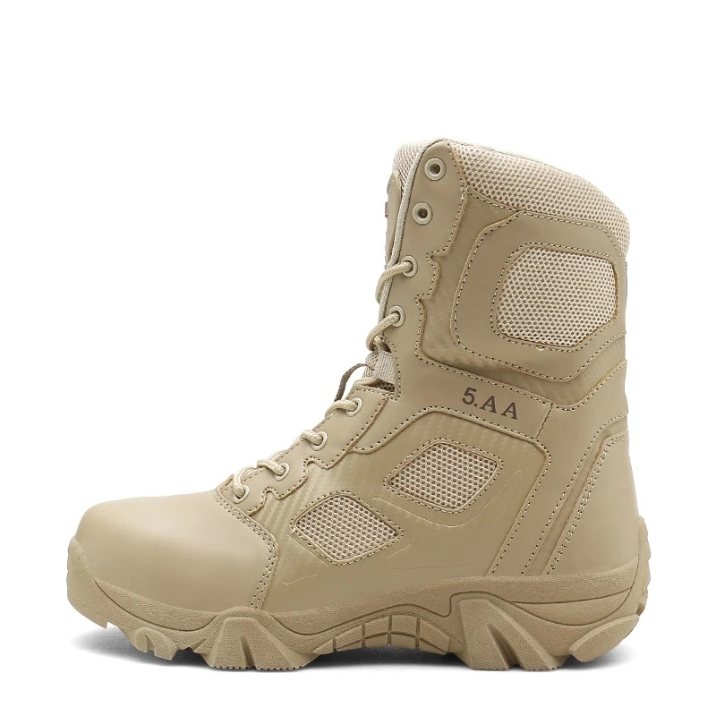 

Retro High Top Tactical Boots Men's Autumn and Winter Outdoor Waterproof Marine Hiking and Trekking Shoes