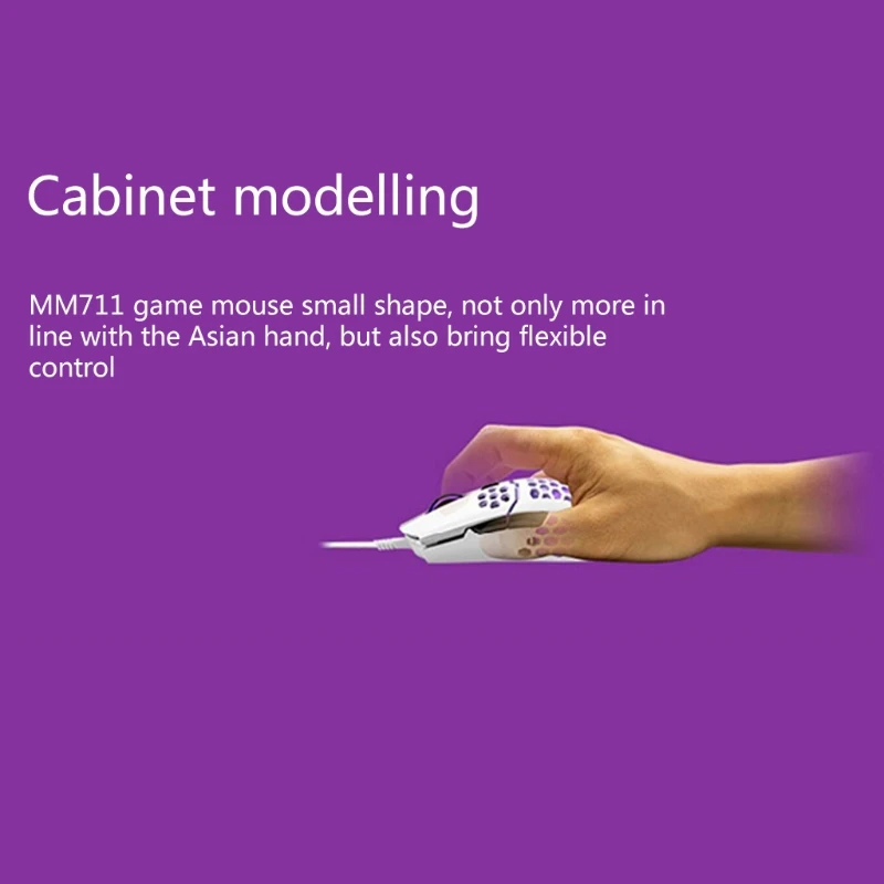 Игровая мышь с сотовым корпусом MM711 16000 DPI Pixart PMW 3389 оптический сенсор цветная