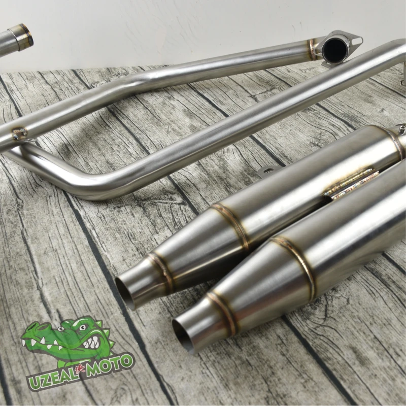 Ретро мотоцикл ретро локомотив модифицированный Xinyuan 400 выхлопной двойной