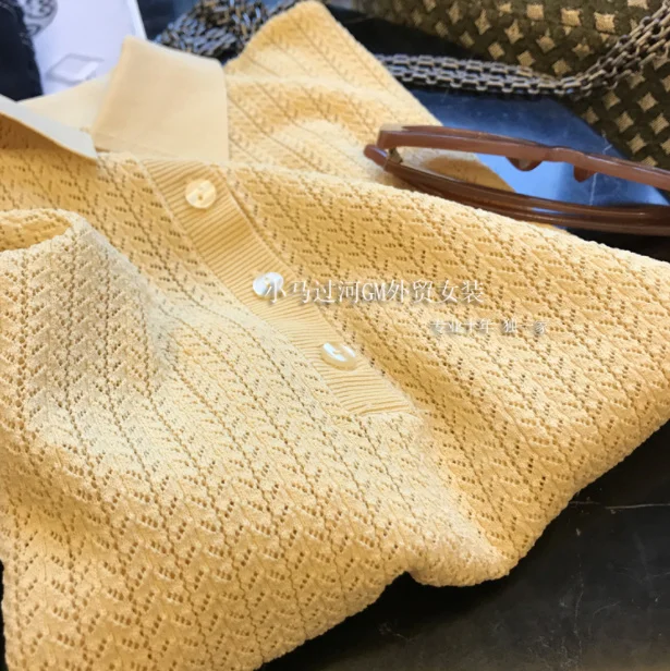 Футболка женская льняная с лацканами тонкая элегантная рубашка французским