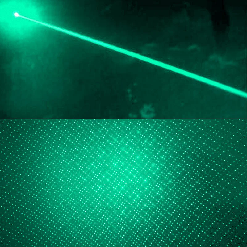 Мощная зеленая лазерная указка с фокусировкой длиной волны 520 нм ручной зеленый