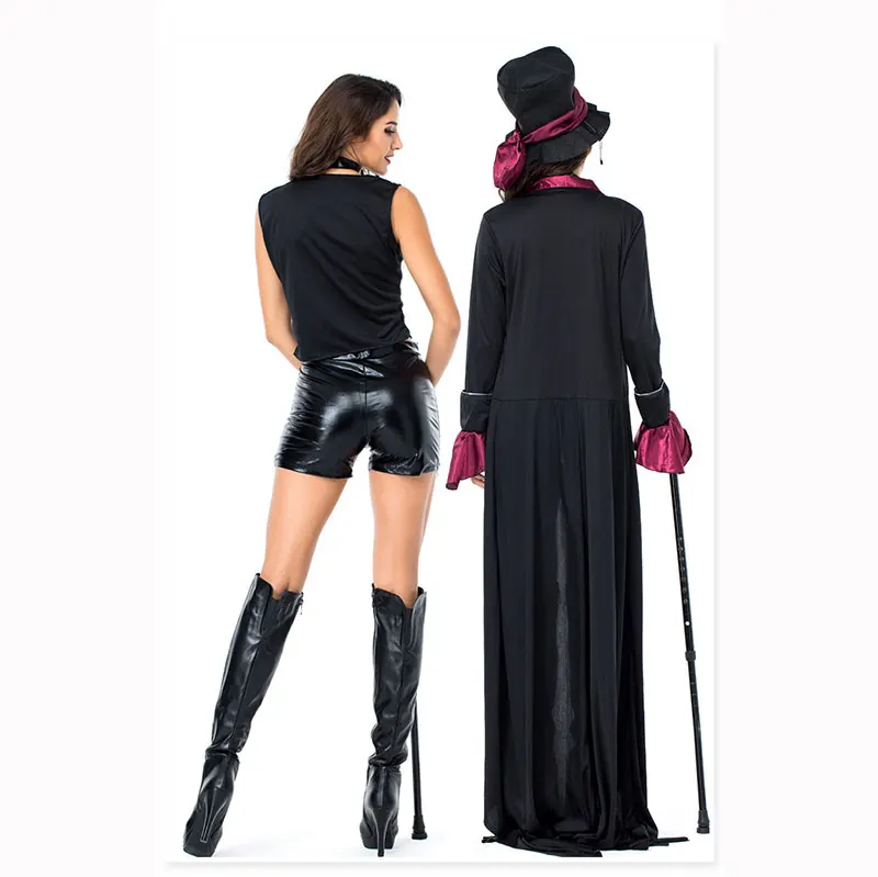 

SLADUO Deluxe Victorian Vampire Costume For Adult Women Gothic Black Party Female Blood Countess Disguise Costumes Plus Size