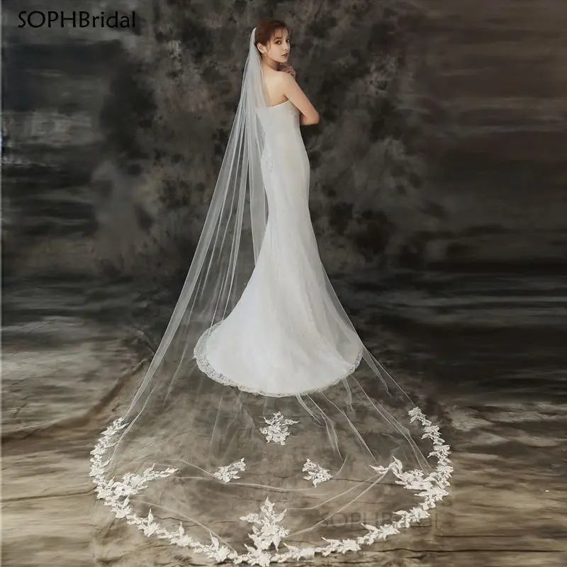 

In stock New Arrival 3 Meter Ivory Wedding Veil 2021 Voile Mariage Wedding Accessories Welon Boda Bridal Veils Wesele