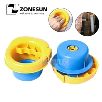 zonesun small hand stretch pvc cling film wrap dispenser with brake function food wrap pallet film tool for factory packing