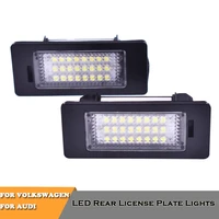 2x canbus no error led license plate lights for audi a4 a5 8t q5 8r tt 8j rs5 8t skoda fabia mk2 superb b6 yeti car styling