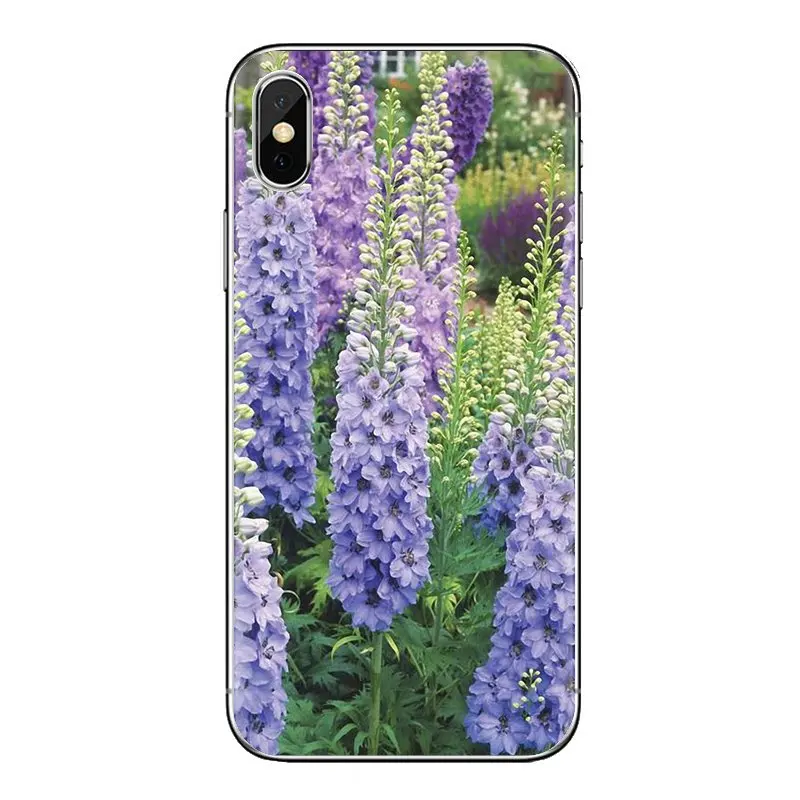 Чехол из ТПУ для sony Xperia Z Z1 Z2 Z3 Z5 compact M2 M4 M5 E3 T3 XA Aqua LG G4 G5 G3 G2 Mini Blue Cornflowers Butterfly Delphinium |