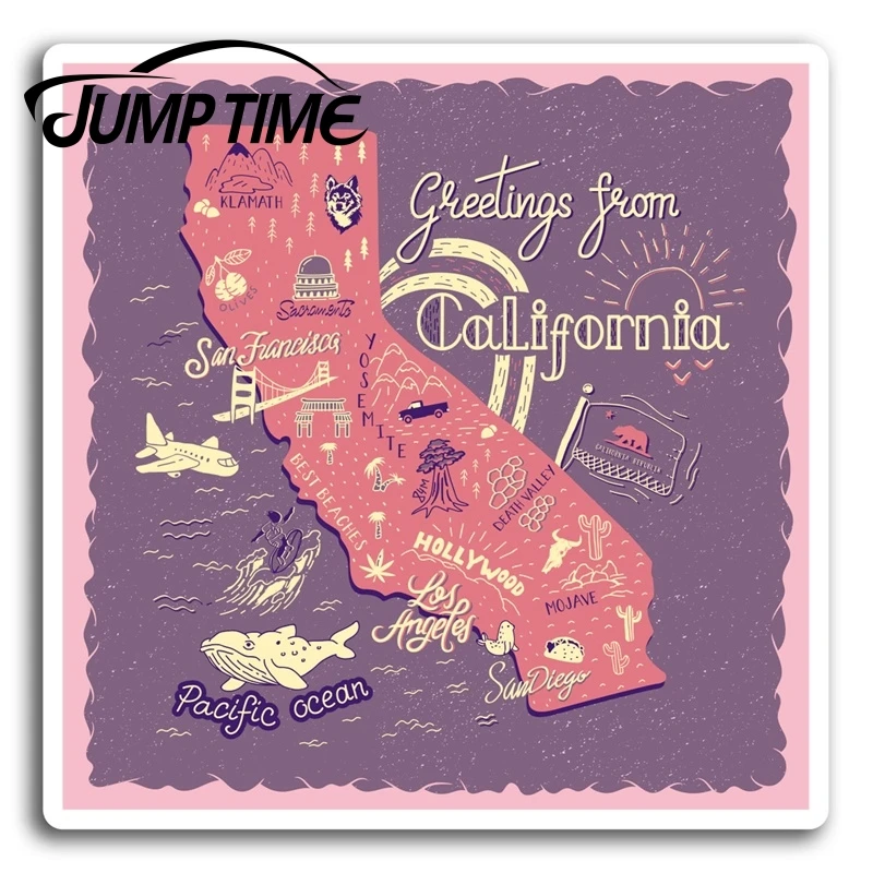 Время скачка для Калифорнии США Америка виниловые наклейки наклейка ноутбука