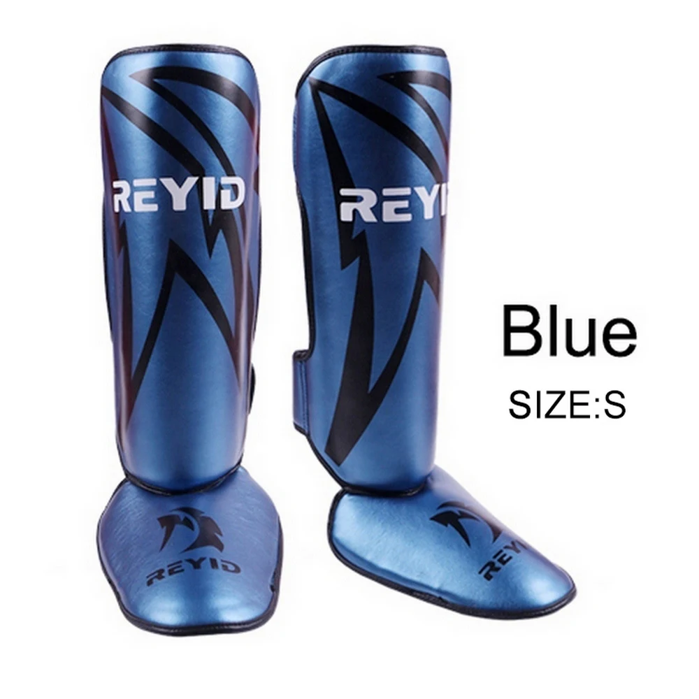 

Thicker Boxing Shin Guards PU Leather Protection Leggings Equipment Sponge Martial Arts Muay Thai Leg Taekwondo Ankle Protectors