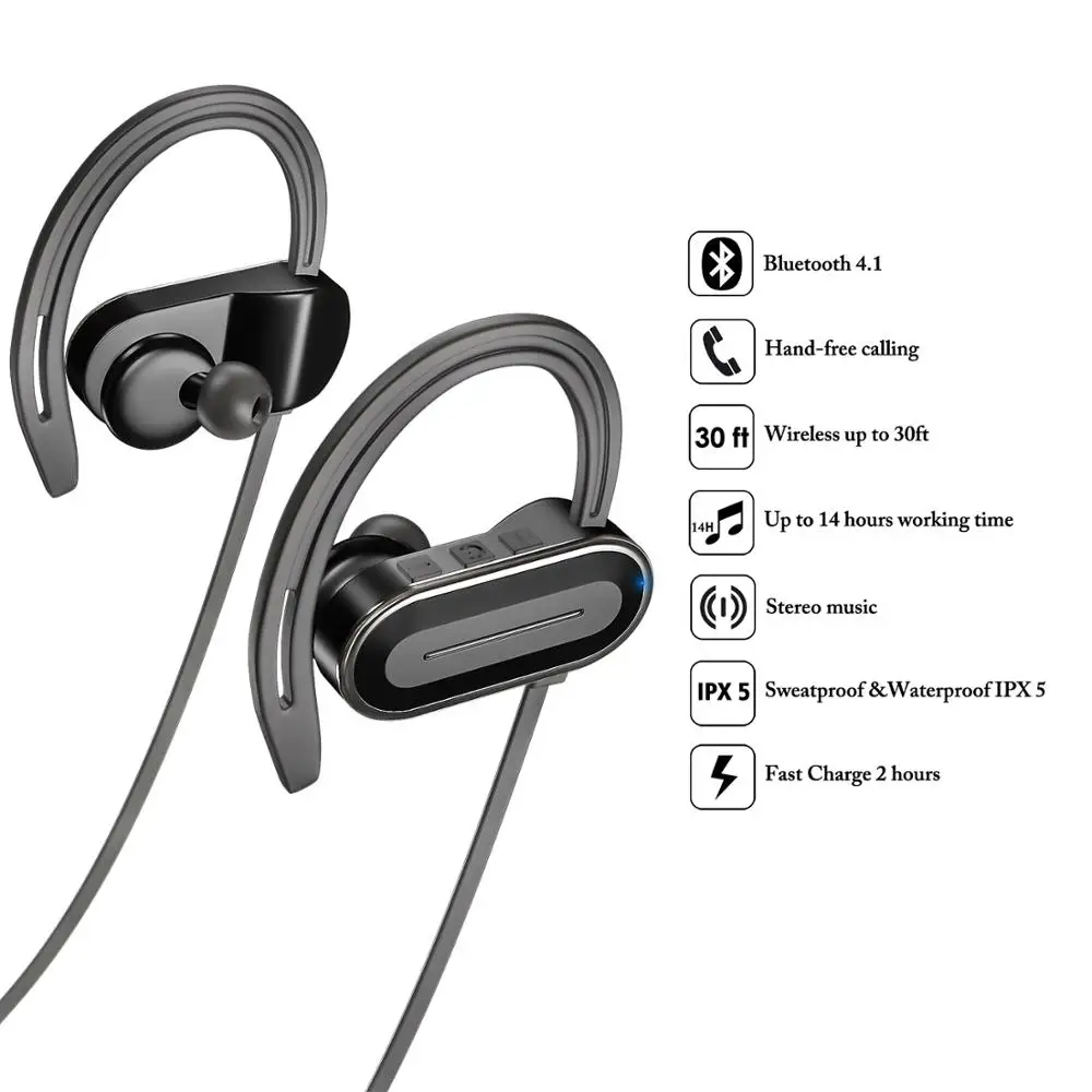 Спортивные Беспроводные Bluetooth-наушники Qosea наушники Bluetooth 4 1 IPX5 водонепроницаемая