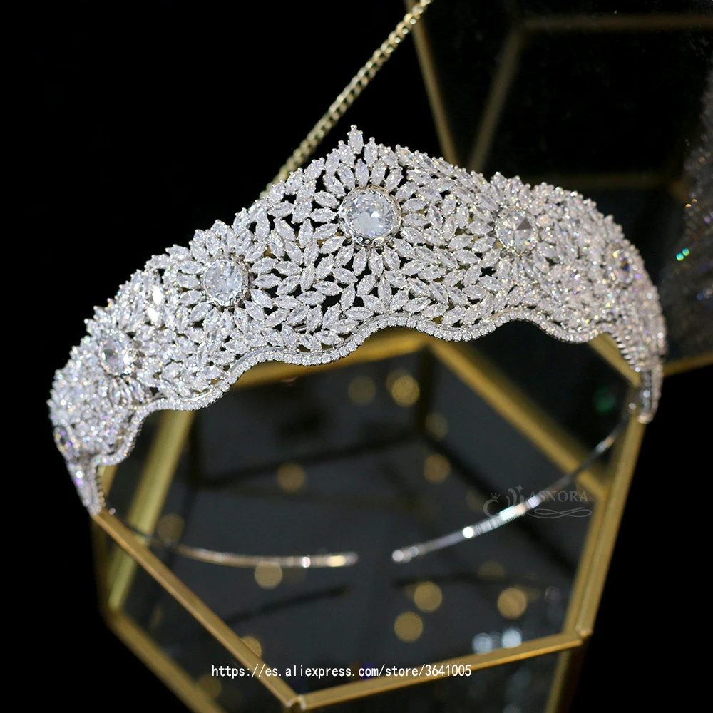 

ASNORA Vintage Crown 3A Zirconia Crystal Crown, Wedding Tiara, Tiara, Tiara, Bridal Crown
