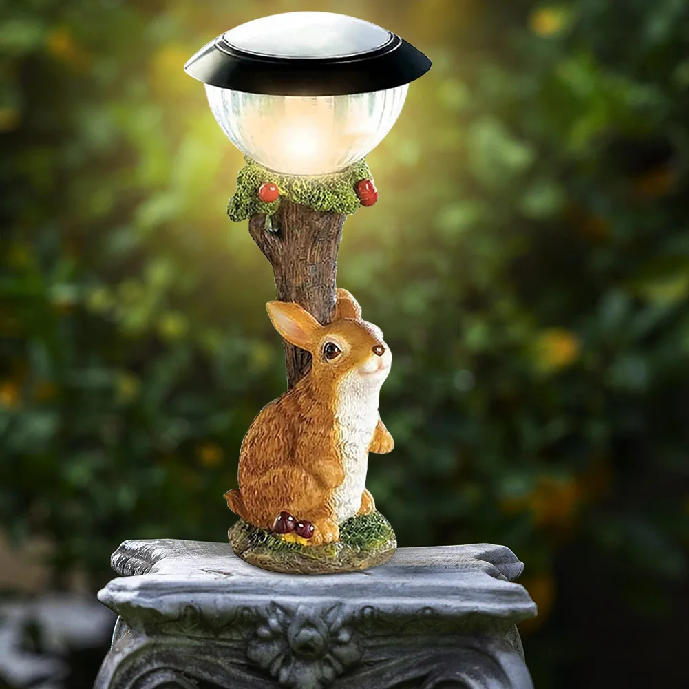 

Resin Squirrel Solar LED Light Statue Waterptoof Figures Outdoors for Pathway Yard Garden Wildlife Decoration Lamp Landscaping
