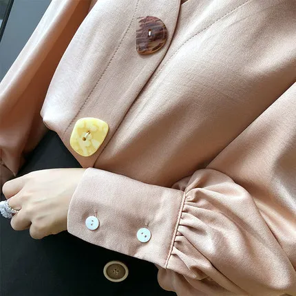 

New style blouse pullover temperament women's blouse women's V-neck blouse lantern sleeve blouse