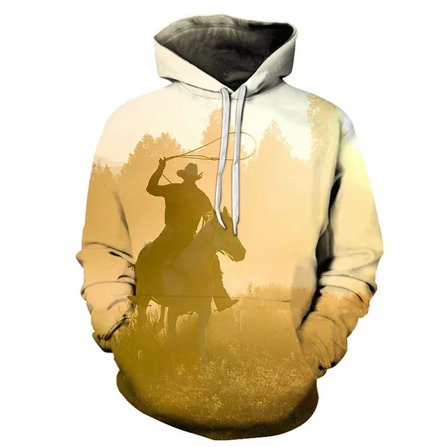AFKH1809(Asian Size) Горячая Распродажа красочная лошадь Мужская толстовка с принтом женский 3D пуловер для мужчин толстовки осень длинный рукав мужская куртка - Цвет: AFKH1809(Asian Size)
