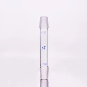 Адаптер с двумя стопперами Стандартный заземляющий рот 2429, длина средней трубки 100 мм, Двойной внешний шлифовальный шарнир, двойной штекер