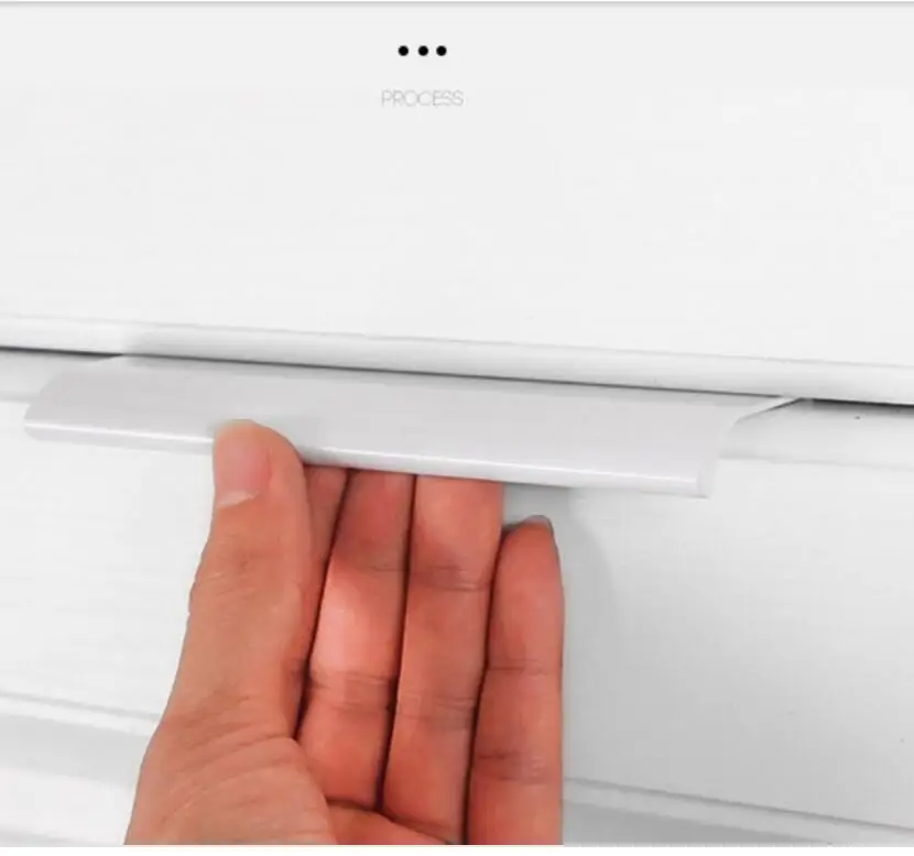 Скрытый белый ящик ручка аппаратного шкафа из алюминиевого сплава ручки для