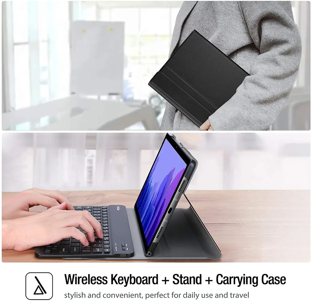 

Keyboard Case Samsung Galaxy Tab A7 10.4 2020 SM-T500 T505 T507 Lightweight Detachable Wireless Bluetooth Keyboard Cover shell