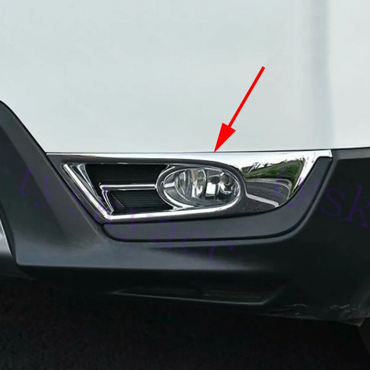 Передний противотуманный светильник из АБС пластика хромированный накладка