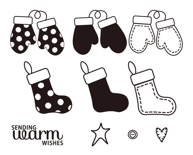 Рождественские прозрачные штампы и для резки металла силиконовые уплотнения