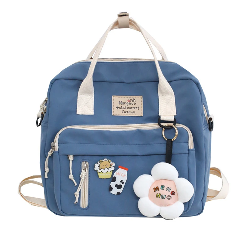 

NEW Real Photo Korean Ins College Style Dual-use Cute Student Messenger Bag Female Ulzzang Japanese Girl Single Shoulder Bag