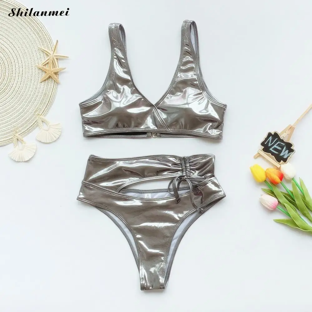 2021 Для женщин пляжное бикини с низкой талией пикантная обувь купальники высокой