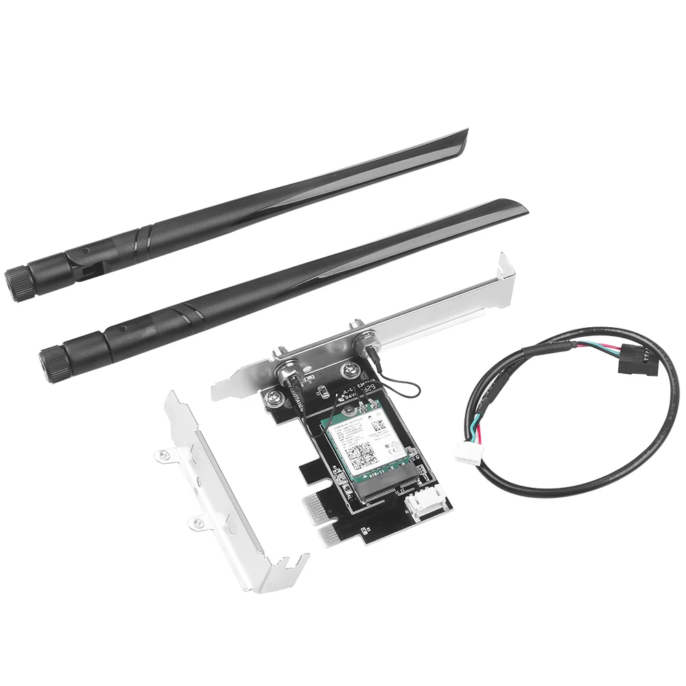KuWFi Wifi 6 PCI-e сетевая карта Двухдиапазонная 3000 Мбит/с 802.11AX Bluetooth 5.0 Беспроводная Wifi6