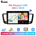 Srnubi Android 10,0 автомобильное аудио Радио Мультимедийный видеоплеер для Peugeot 508 2012 2013 2014 - 2018 2 Din динамики DVD с Canbus