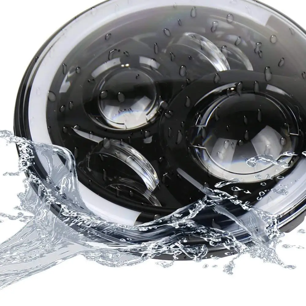 7 дюймов светодиодные фары дальнего света 12 в 24 60 Вт для Toyota Jeep Wrangler JK LJ TJ Hummer H1 Lada 4x4