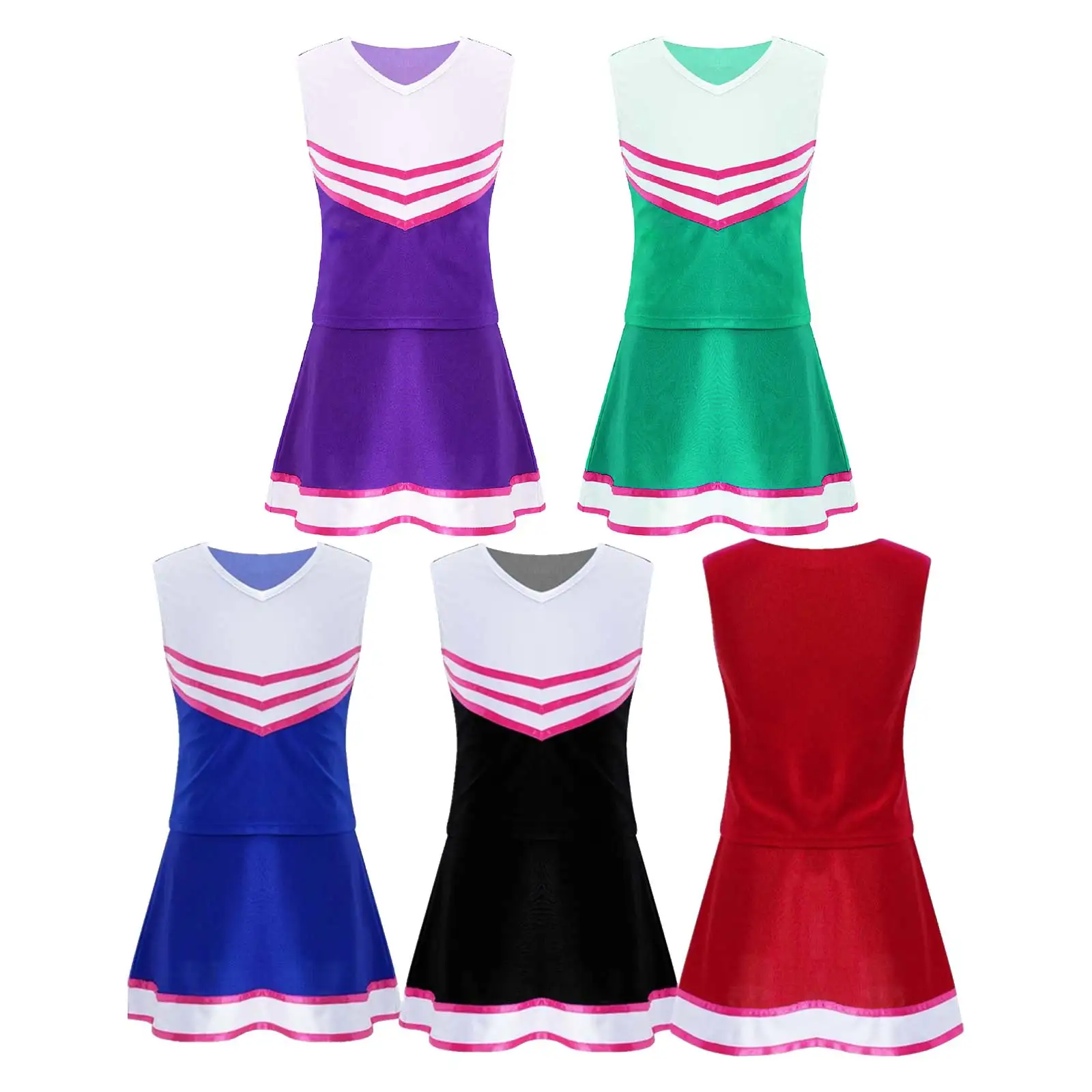 Детские комплекты униформы для чирлидинга девочек модные праздничные костюмы