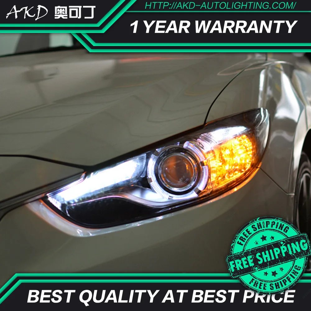 АКД автомобильного тюнинга фара для Mazda 6 mazda6 atenza 2013-2016 светодиодные фары DRL